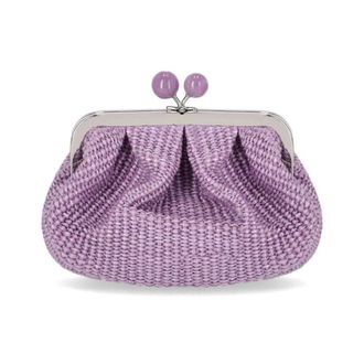 Max Mara Pasticcino Palmas Small Clutch - female - Weekend Max Mara - Clutches - Purple - ONE SIZE - Bags