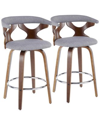 LumiSource Set Of 2 Gardenia Counter Stools