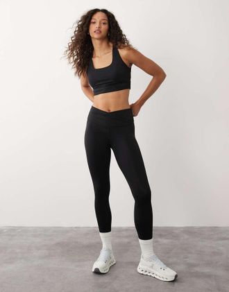 Sweaty Betty All Day - Leggings avvolgenti in vita alla caviglia neri-Nero