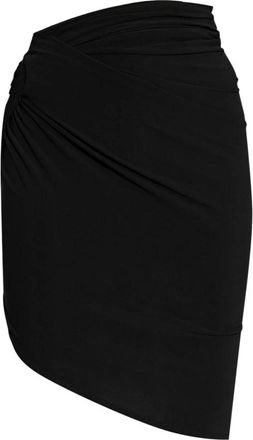 Jacquemus Rokken, Dames, Zwart, L, Polyester, Drapeado Mini Rok