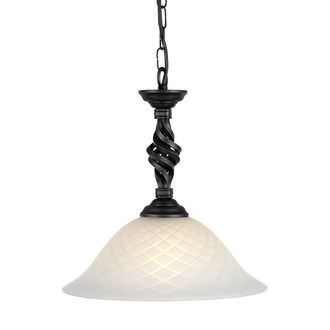 Netlighting Pembroke 1 Light Dome Ceiling Pendant Black E27