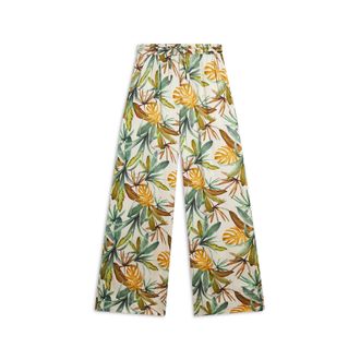 Freddy Pantaloni culotte gamba ampia in viscosa stampa tropical