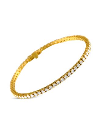 Luxury Bazaar 14K yellow gold Tennis diamond bracelet