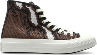 Converse Chuck Taylor All Star First String High Woven Leather - Heren - Sneakers - Bruin - 41 EU - Leer - Schoenen