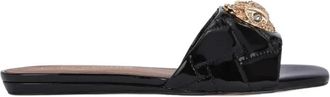 Kurt Geiger Schoenen, Dames, Zwart, 36 EU, Leer, Kensington Flat Sandal