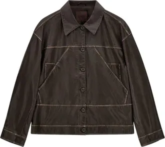 Guess Jassen, Dames, Bruin, L, Polyester, Denise Tokyo PU Jas