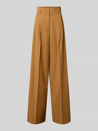 Max Mara Wide Leg Anzuhose aus reiner Schurwolle Modell SERIO in Camel, Gr&ouml;&szlig;e 38