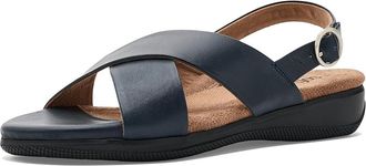 Softwalk Tillman Sling 2.0 Womens Sandals Navy 1 : 10.5 W (E), Leather