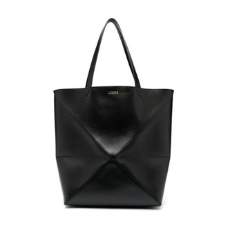 Loewe Puzzle Fold Tote XL - male - Loewe - Shopping Bags - Black - ONE SIZE - Bags