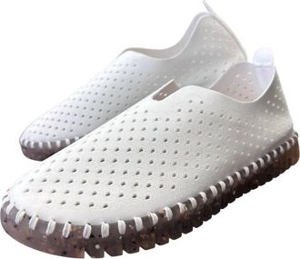 Ilse Jacobsen Womens Tulip Slip On Shoes In White Army