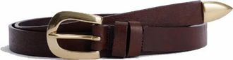 Sunflower Messing Tipend Bruin Leren Riem - Heren - Riemen - Bruin - ONE Size - Leer - Accessoires