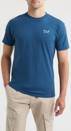 Dark Seas Go-To V2 Embroidered T-Shirt in Harbor Blue at Nordstrom, Size Xx-Large