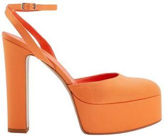 8 by YOOX SATIN PLATFORM SLINGBACK PUMP