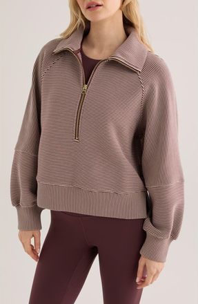 Varley Milano Half-Zip Sweatshirt in Huckleberry at Nordstrom, Size X-Small