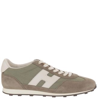 Hogan Low-Top Sneakers In Suede And Mesh With Memory Foam Insole