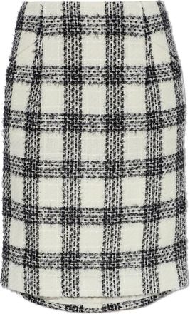 VETEMENTS Rokken, Dames, Beige, XS, Tweed, Asymmetrische Tweed Rok