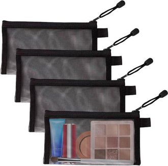 OEM 4 Bolsas De Almacenamiento Transparentes Port&aacute;tiles Con Cremallera Para Cosm&eacute;ticos Y Art&iacute;culos De Aseo Personal
