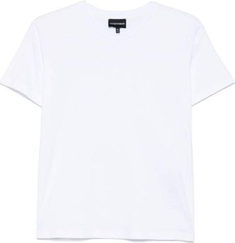 Emporio Armani logo-appliqué T-shirt - kids - Cotton - 14 yrs - White