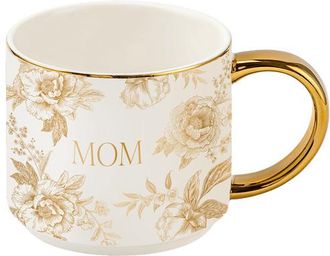 Sweet Water Decor Patterned 14 oz Gold Handle Coffee Mug in Mom at Nordstrom