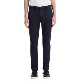 Calvin Klein Slim Stretch Pantalon - Heren - Broeken - Blauw - Maat: W32 Katoen
