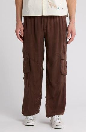 Jungles Cupro Blend Cargo Pants in Brown at Nordstrom Rack, Size 38