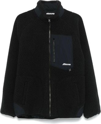 Mizuno Zip-throughs, male, Black, Size: XL Reversible Fleece Shell Jacket