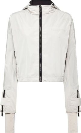 Plein Sport Hooded Active Jacket LS Scratch - Dames - Outdoorjassen - Grijs - XL - Polyester - Fitness