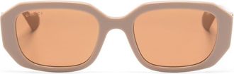 Gucci Double-G geometric-frame sunglasses - women - Acetate - 54 - Neutrals