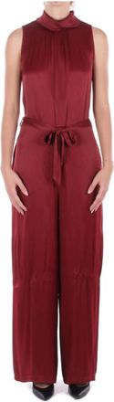 Manila Grace Logo Back Jumpsuit - Dames - Jumpsuits - Rood - M - Jumpsuits & Playsuits