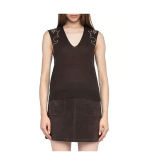 Zadig&Voltaire Vicky West Strass Sweater - Tops - Mujer - Marr&oacute;n - XS