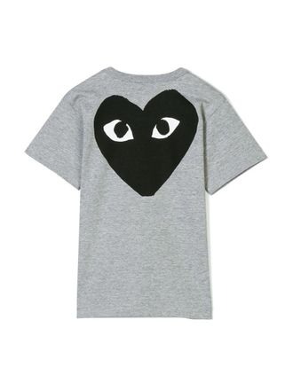 Comme Des Gar&ccedil;ons Logo Cotton T-Shirt - Gray