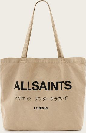 AllSaints Mens Main: 50% Cotton, 50% Cotton (Organically Grown) Underground Acid Wash Logo Tote Bag, Size: One Size