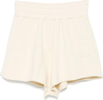 Autry Witte Katoenen Shorts met Elastische Tailleband - Dames - Bermuda - Wit - S - Katoen - Korte Broeken