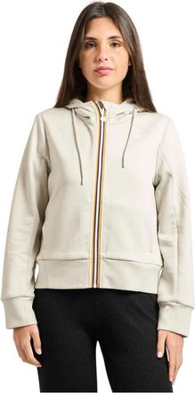 K-Way Divine Cropped Sweatshirt - Dames - Vesten met rits - Beige - L - Polyester - Hoodies & sweatvesten