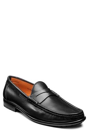 Santoni Ascott Penny Loafer in Black at Nordstrom, Size 10