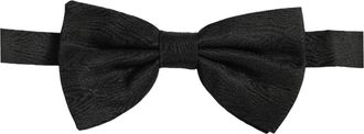 Dolce & Gabbana Silk Brocade Bow Tie - Black
