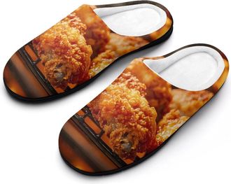 Generic Chicken Legs On The Grill Cotton Slippers for Women Indoor Outdoor Slipper Slip-On Memory Foam Home Shoes
