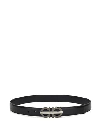 Ferragamo reversible Gancini buckle belt - men - Calf Leather - 115 - Black