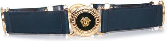 Versace Pre-owned Womens Gianni couture Blue waist belt Leather - One Size