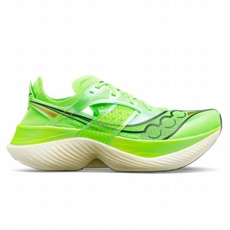 Saucony Womens Endorphin Elite Running Shoes In Slime Vert