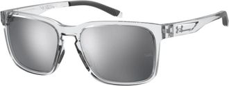 Under Armour Hars Kleurloze Zonnebril - Heren - Zonnebrillen - Grijs - 57 MM - Accessoires