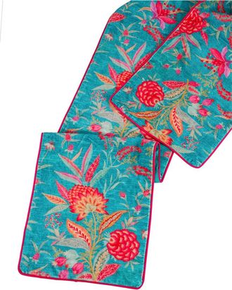 Tiramisu Opulent Sapphire Garden Velvet Runner