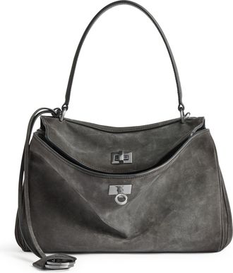 Balenciaga SMALL RODEO BAG IN WAXED SUEDE CALFSKIN AND SMOOTH CALFSKIN - Balenciaga - Woman