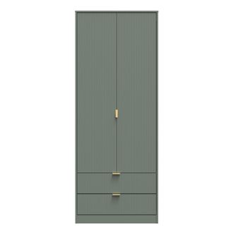 Welcome Furniture Breda Ready Assembled 2 Door 2 Drawer Wardrobe in Reed Green - Welcome Furniture | TJ Hughes