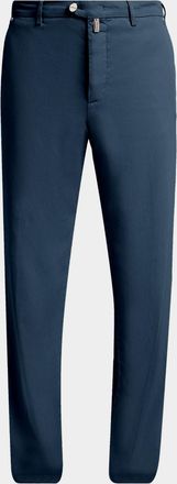 Kiton Men & apos;s Lyocell Stretch Straight Leg Flat-Front Pants