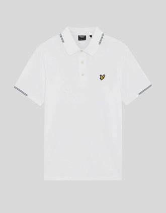 Lyle & Scott Lyle And Scott Mens Fine Cotton Tipped Polo Shirt - White - Size: 36