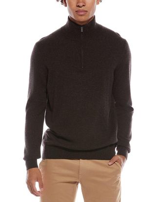 Amicale Cashmere 1/4-Zip Cashmere Sweater