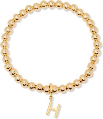 Brook & York Makenna Initial Charm Bracelet in Gold - H at Nordstrom