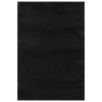 vidaXL Alfombra De Pelo Corto Esponjoso Suave Lavable Negra 160x230 Cm Vidaxl