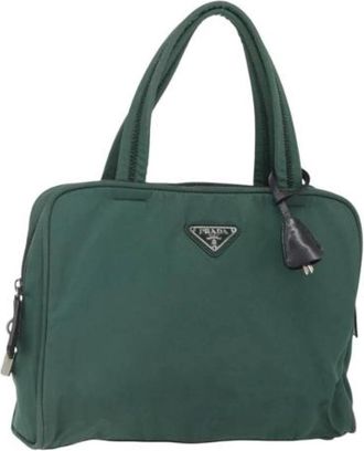 Prada Pre-owned Vintage Nylon Handtas - Dames - Vintage Handtas - Groen - ONE Size - Nylon - Vintage